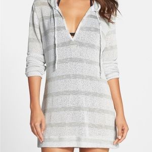 La Blanca High Tides Hooded Coverup Tunic NWT Gray Size XL